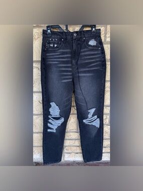 RSQ Black / Gray Distressed 90’s Jeans Size 27